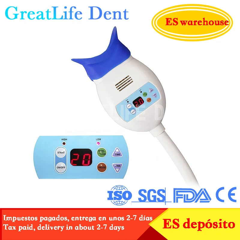 GreatLife Dent Dental Portable Teeth Whitening Lamp Accelerator Cold Light Device Bleaching Machine Led Dentistry Equipment