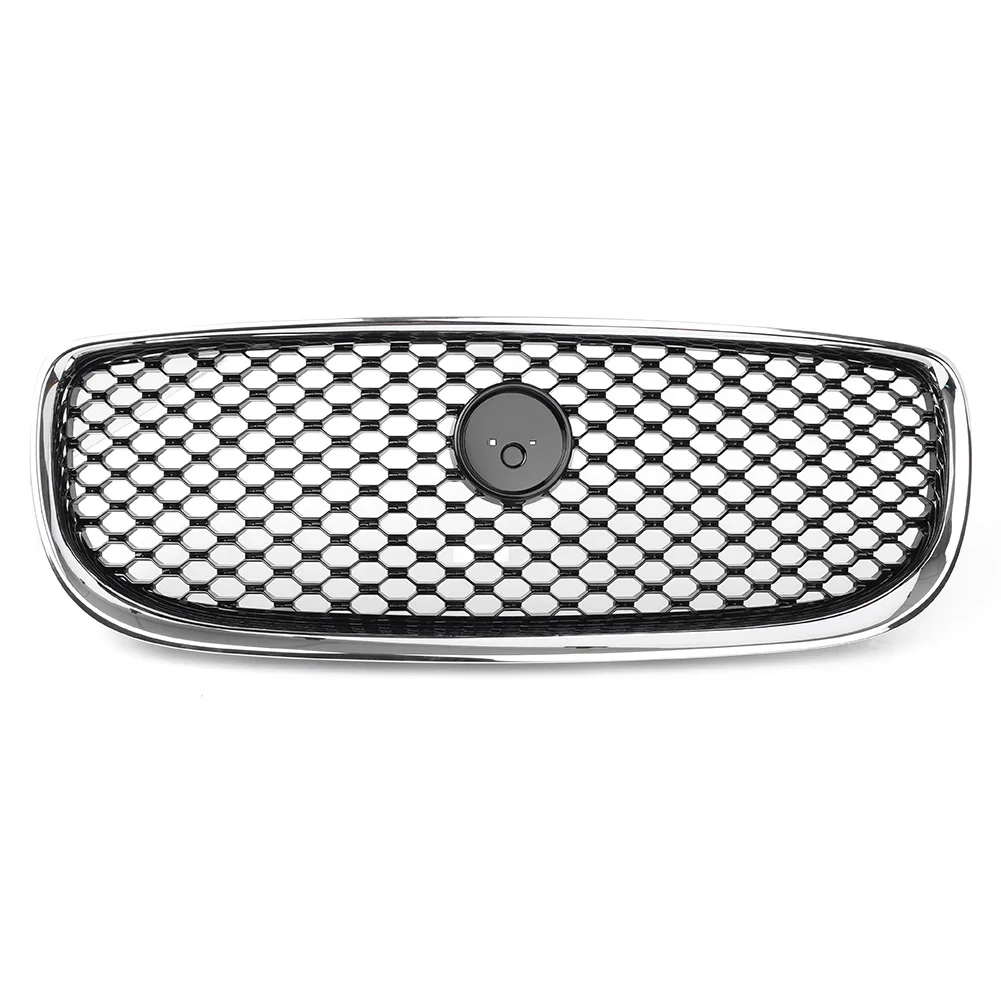 Car Front Radiator Grille Upper Grill w/ Emblem For Jaguar XE 2015 2016 2017 2018