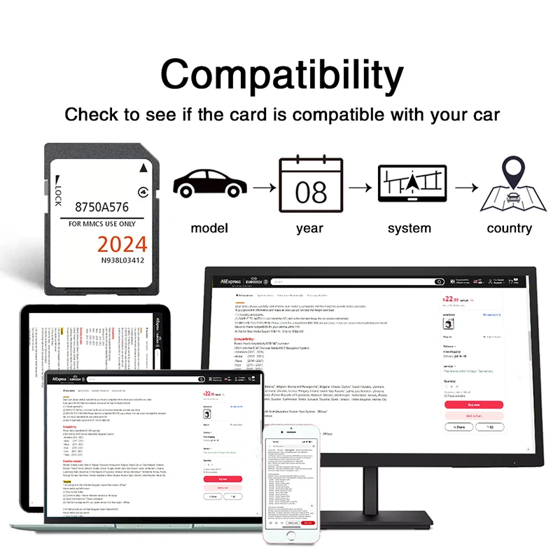 for Mitsubishi ASX L200 Lancer Outlander PHEV Pajero Shogun SD Card MMCS W-18 Sat Nav 2024 Maps GPS Navigation Europe UK 16GB
