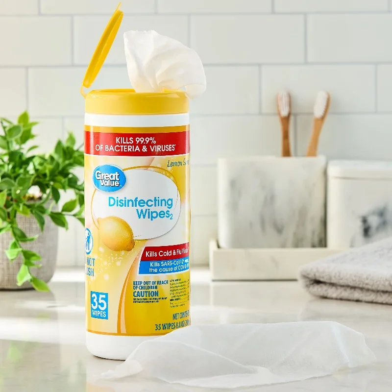 مناديل مطهرة، رائحة الليمون، 35 قطعة #2