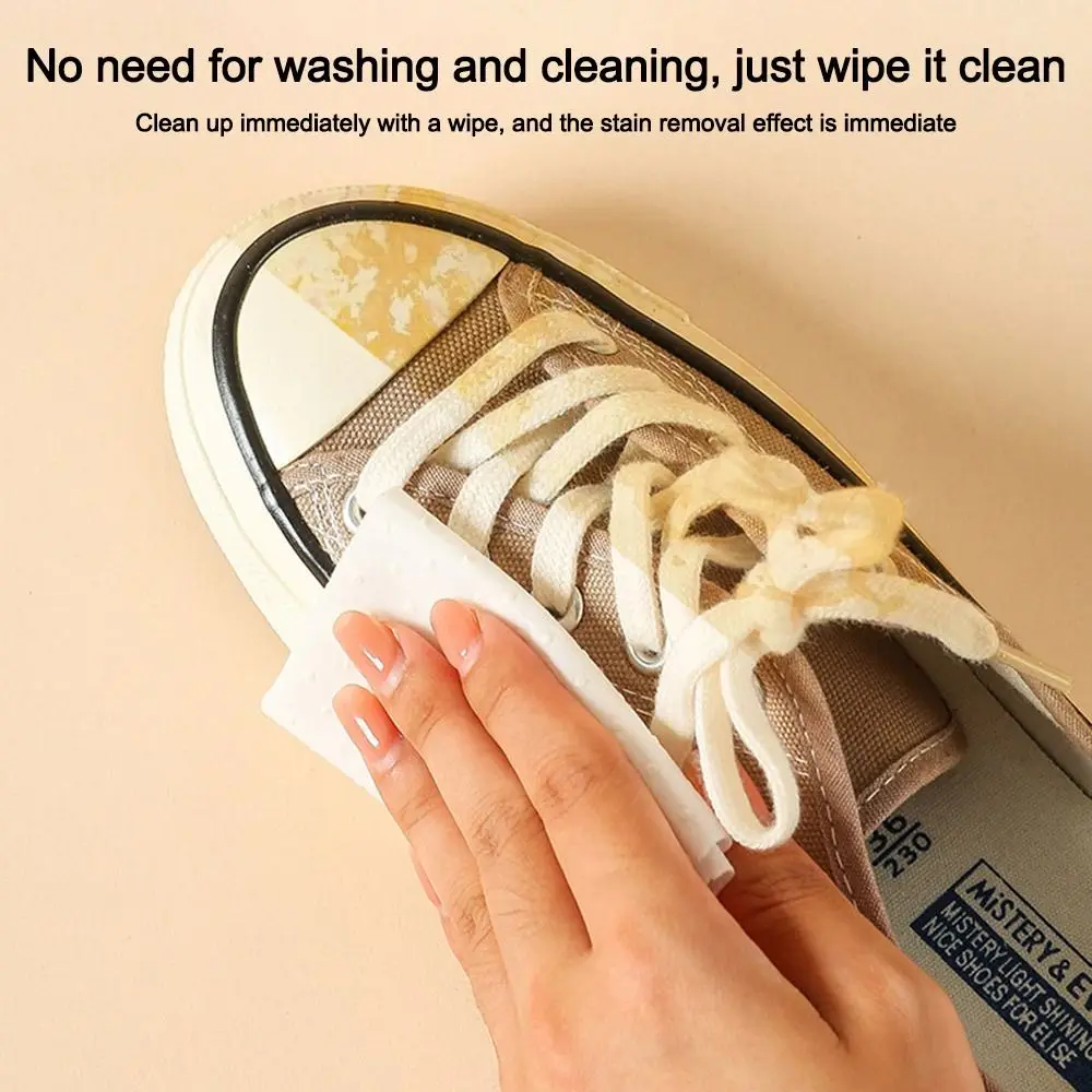 Disposable Shoes Clean Wipes Portable Quick Cleaning Cleaning Wet Wipes Stain Removal No-rinse White Shoes Cleaning Care Wipe