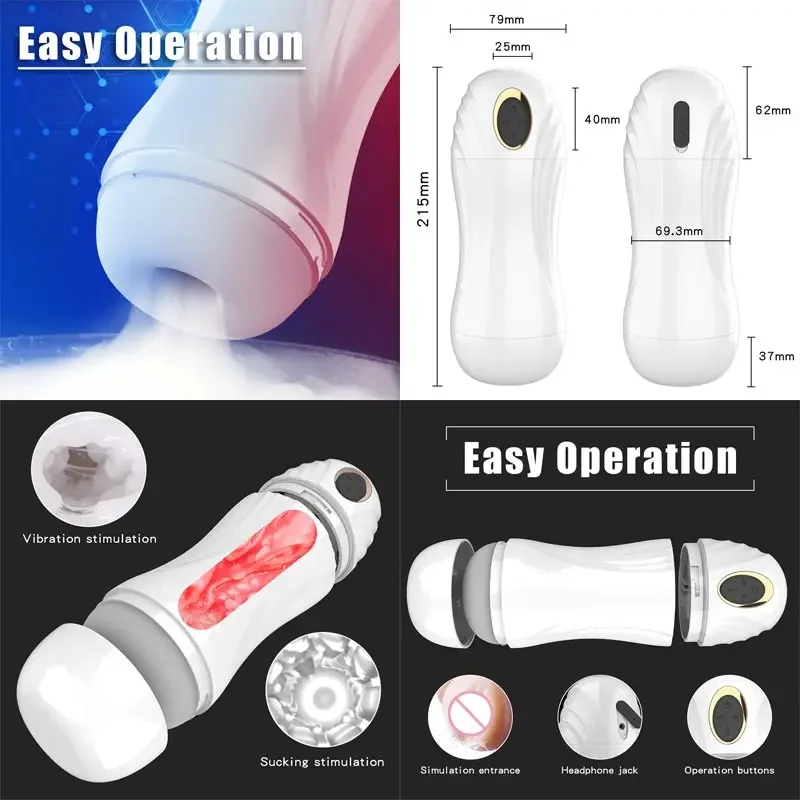 Pussy Vibrator For Man Silicon Automatic Man Milking Machine Soft Men's Masturbation Vagina Silicone Women Light