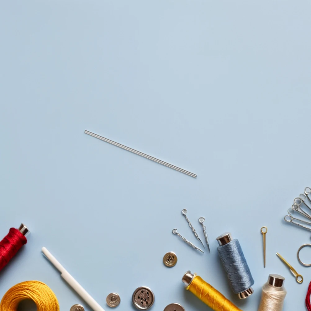 

30Pcs Blocking Board Pins Stainless Steel Rods Metal Pegs for Crochet Knitting Blocking Mat Accessories Durable Stable Noise