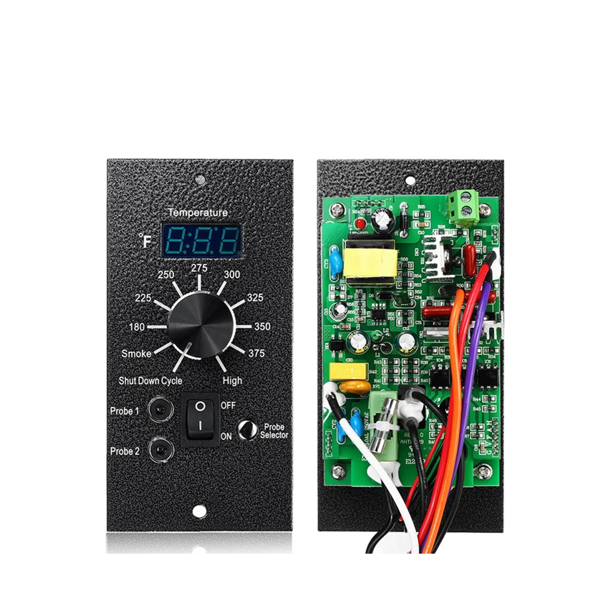 Thermostat Digital Control LED Board with Meat Probe Holes Smoke Control TR-039-F for TRAEGER Wood Pellet Grill US Plug