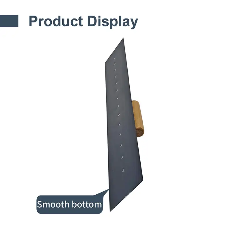60CM Plastering Trowel Wooden Handle Blue Steel Blade Skimming Construction Putty Knife Drywall Tools Spatula for Smoothing - Image 4