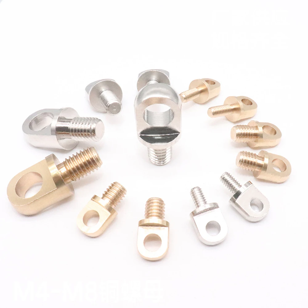 10Pcs Plant Light Drone Suspension Ring Copper Column Screw Circular Suspension Ear Nut Steel Wire Rope Code Hardware Accessorie