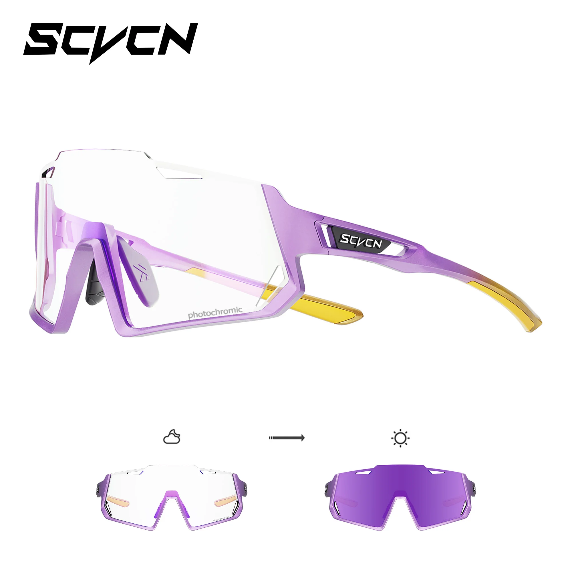 

SCVCN UV400 защитные фотохромные спортивные очки очки для вождения велосипедные солнцезащитные очки для мужчин и женщин уличные ветрозащитные очки для верховой езды