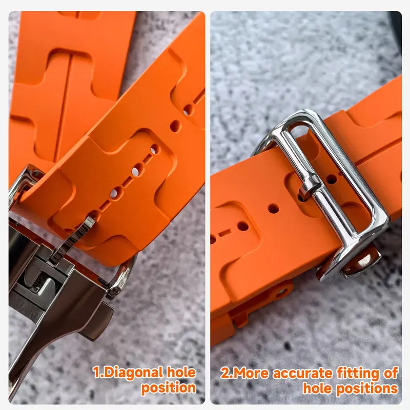Kilim Single Tour Silicone Strap For Apple Watch Band 46mm 49mm 44mm 45mm 42mm Bracelet iwatch Series10 6 SE 7 8 Ultra 3 4 11 12
