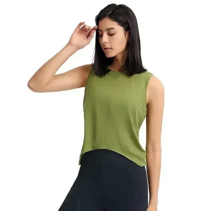 Lemon-Camiseta deportiva sin mangas para mujer, chaleco de entrenamiento transpirable para gimnasio, camisetas sin mangas West, ropa para mujer