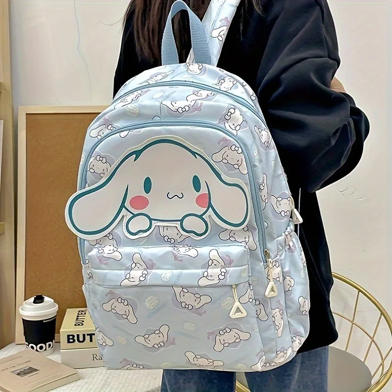 Sac à dos Sanurgente Hello Kitty Kuromi Melody Cinnamoroll, cartable en toile Anime Cartoon, sac à dos Kawaii mignon, grande capacité