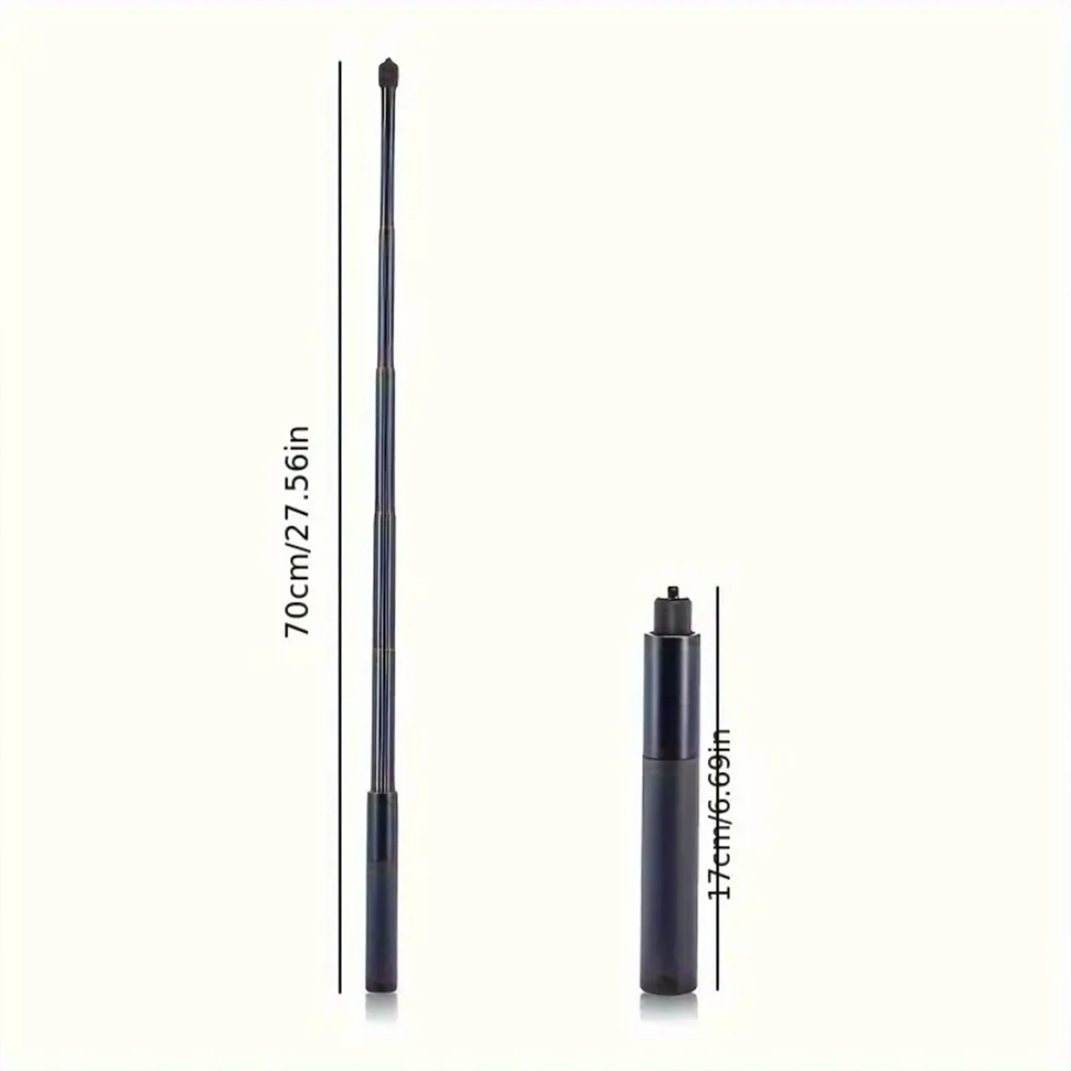 Onzichtbare selfiestick 70 cm lange selfiestick, geschikt voor Insta360 X4, X3, ONE X2, ONE R, ONE X, 1/4” camera's met schroefbevestiging