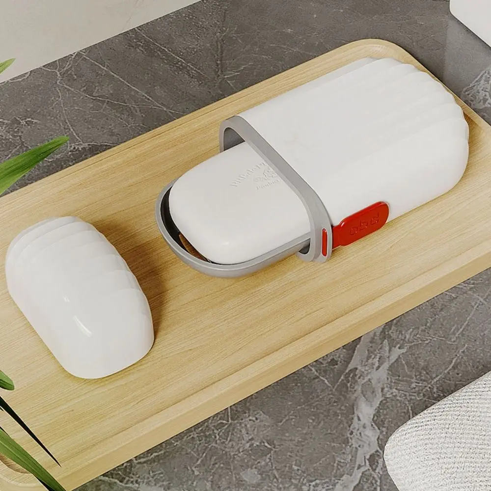 Contenitore per sapone Portasapone in plastica Portasapone da viaggio impermeabile a prova di perdite con coperchio Portasapone sigillante Bagno