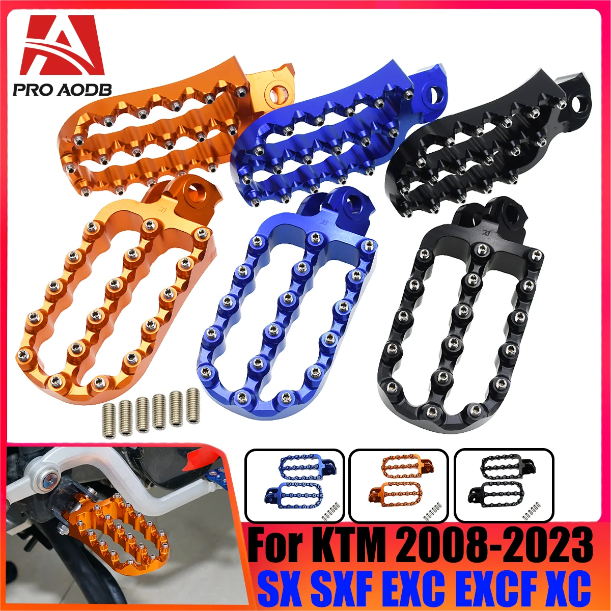 

Motocross Foot Rest Pegs Footrest Footpeg For KTM SX SX-F EXC EXC-F 85 125 150 200 250 300 350 450 500 Dirt Pit Bike 2006-2018