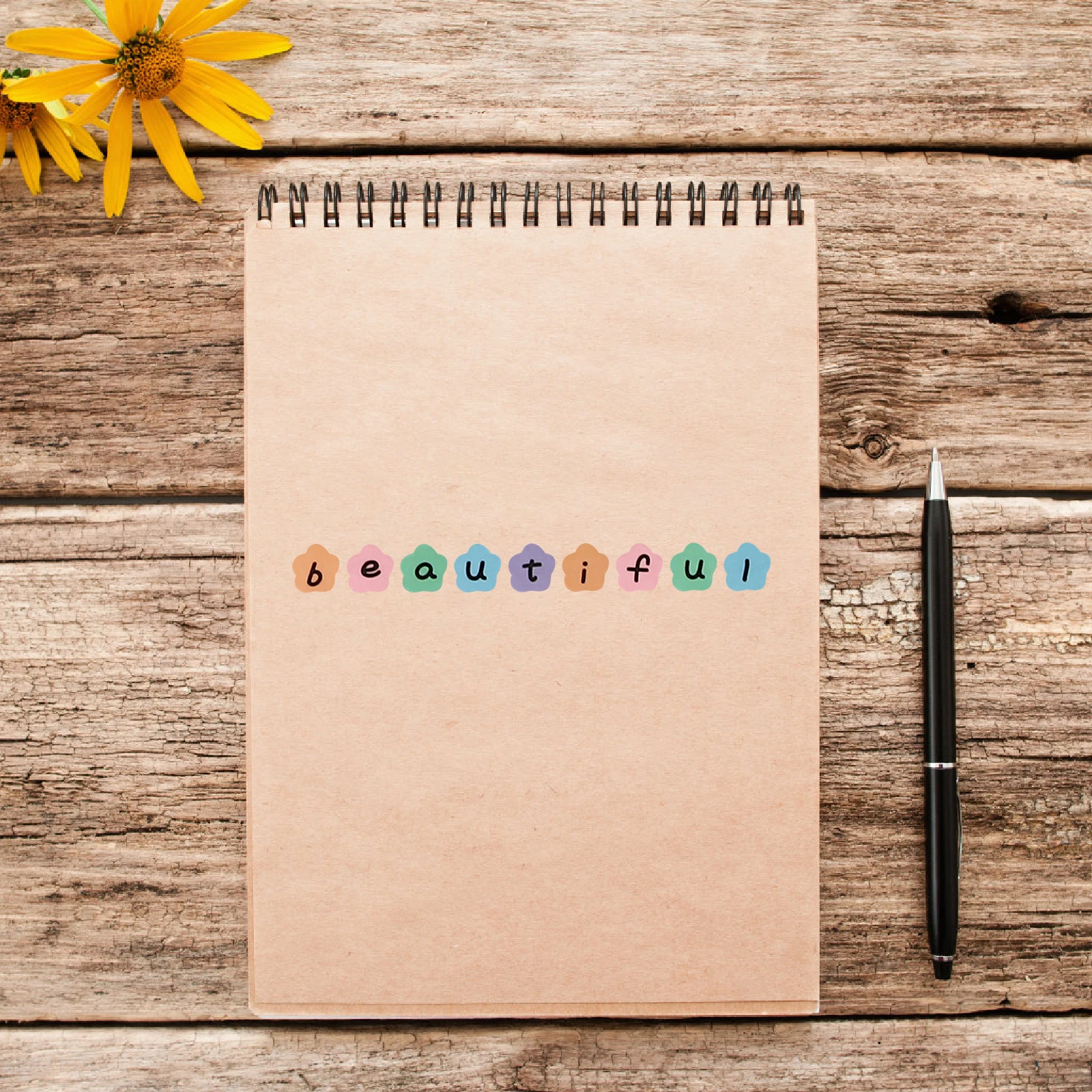 

15pcs 15 Sheets Alphabet Stickers Cute Letter Decals For Scrapbook Calendar Photo Album Kids Craft Decorative Paper Stickers