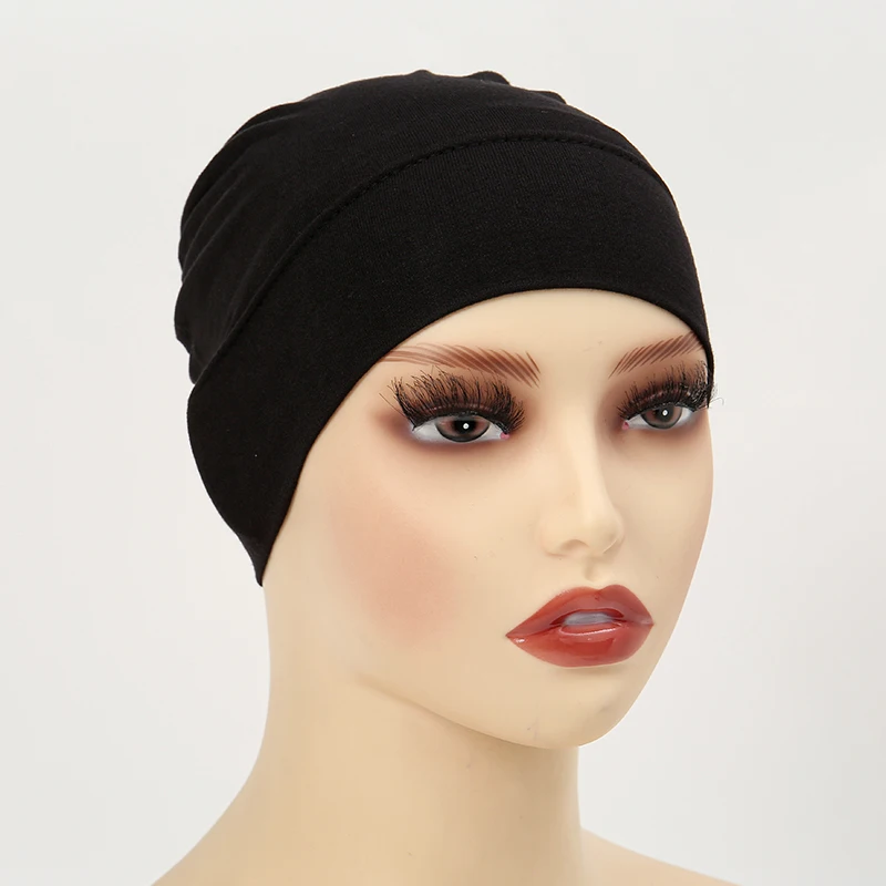 Simple all-over solid color tube hat base hat Modal comfortable breathable headscarf high elastic mercerized cotton women's head