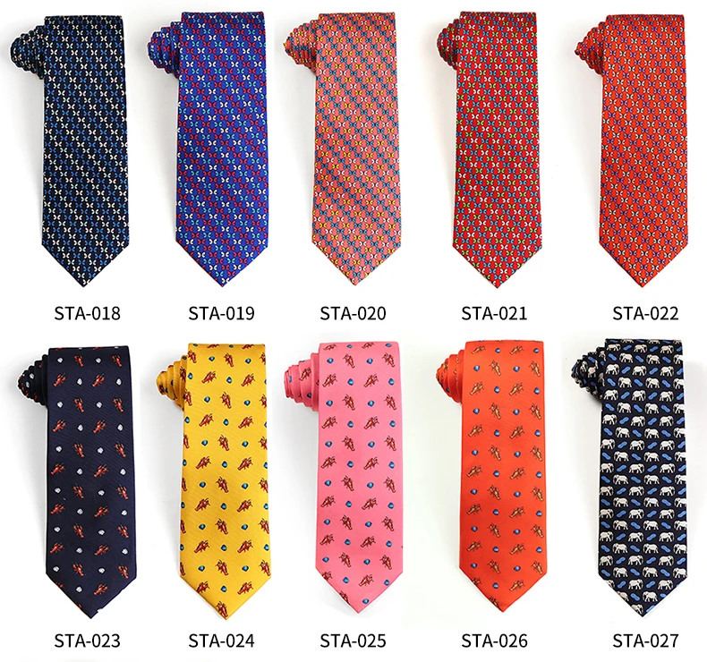 Tailor Smith Krawatte aus 100 % Seide für Herren, handgefertigte Krawatte mit Tiermuster, Krawatte zum Vatertag, Geburtstag, Geschenk – Detail 7