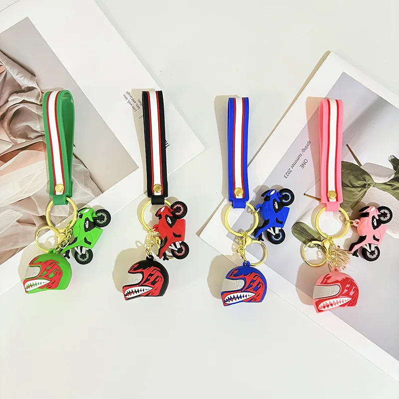 Game Machine Keychain & Keyring Cute Gamepad Racing helmet, dumbbell Key Chain Game Console Keychains Bag Car Hanging Key Ring