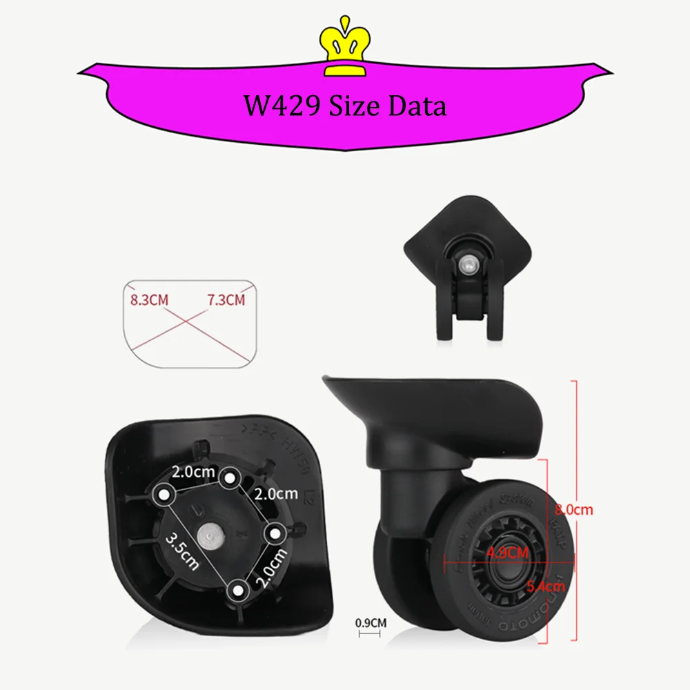 Suitable For HINOMOTO HW50 Suitcases Wheel Trolley Case Universal Wheels Accessories Luggage Password Box Pulley Repairing Kit
