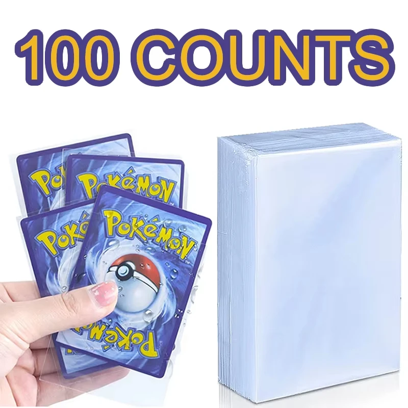 66 x 91 mm transparente innere Kartenhüllen, 100/300 Stück, hochtransparenter, kratzfester Schutz für Pokemon TCG Yugioh Sport-Sammelkarten