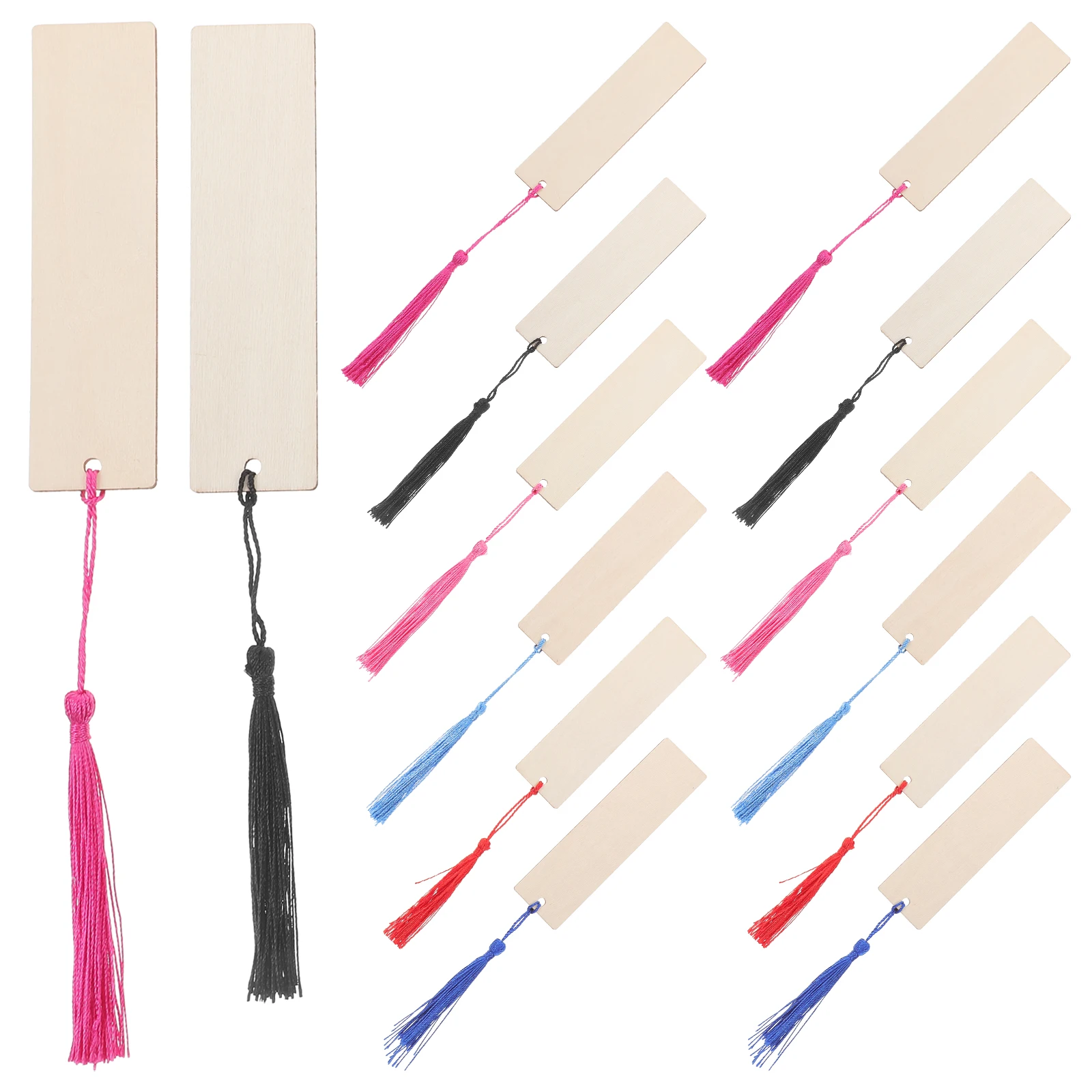 

Blank Bookmarks Set DIY Wood Unfinished Doodle Graffiti Page Markers Smooth Lightweight Natural Crafts for Kids Valentines