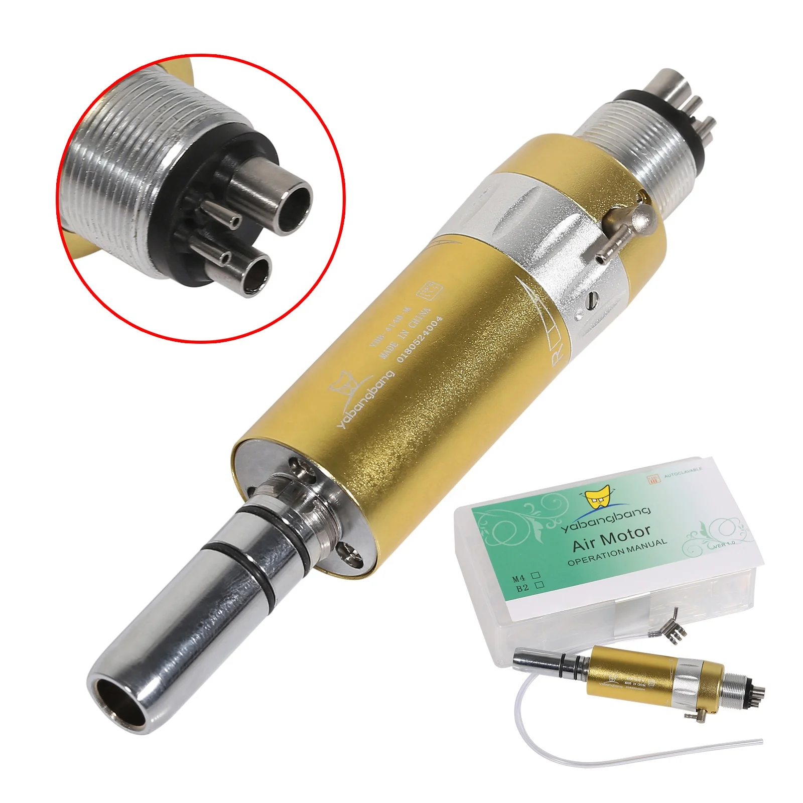 ลดกระหน่ํา! NSK สไตล์ den tal 1:1 E-type ภายนอกสเปรย์ Air มอเตอร์ 4 หลุมช้า/ต่ํา Handpiece Gloden