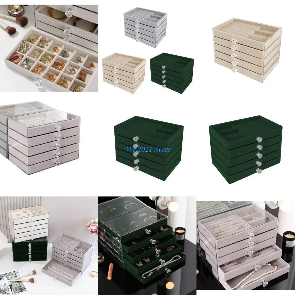 

G5GC Jewelry Organiser 5 Tiers Storage System For Earrings Bracelets Home Decoration