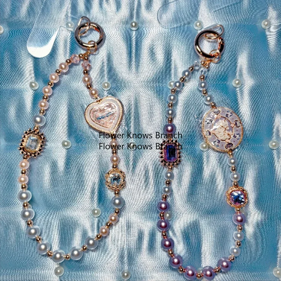 Flowerknows 10th Anniversary Phone Charm Snow Ballet Keychain Bracelet,Knight Unicorn Accessory for Bags,Jewelry Keys & Phones