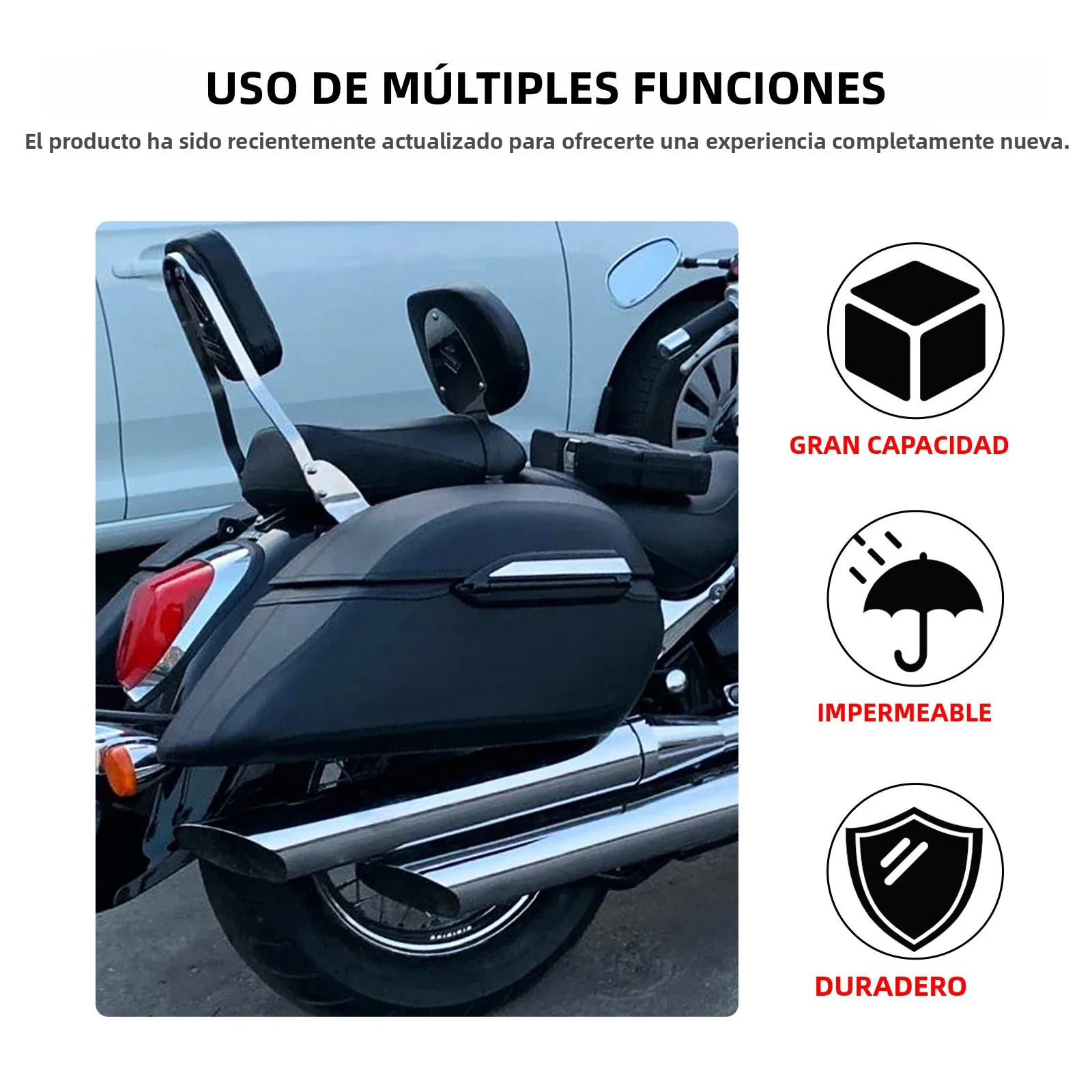 Bolsas duras para motocicleta, alforjas, maletero, equipaje y Kit de soporte de montaje resistente para Harley Touring Softail XL, Suzuki y BMW