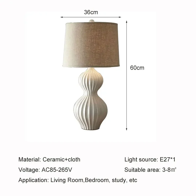 Imagem -02 - Americana Criativa Cerâmica Desk Lamp Nordic Home Living Room Study Quarto Bedside Lamp Hotel Eye Protection Reading Lamp