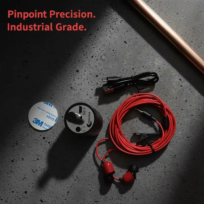 Portable Pipe Leak Detector Sensitive Probe Accurate Leak Detection Tool for Indoor Wall Hidden Water Pipe Check