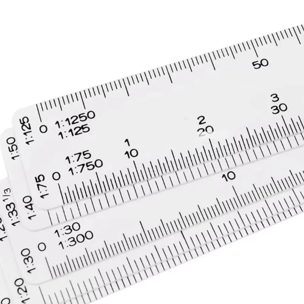 5 Blades Fan Shape Scale Ruler Drawing Tools Multiscale Foldable Rulers 5 Sizes Multifunctional Scale Ruler School Supplies