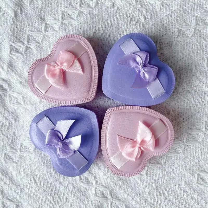 1/2/5pcs 하트 모양의 메이크업 스펀지 퍼프 드라이 웨트 듀얼 사용 캔디 퍼프 퍼프 재사용 가능한 리퀴드 파운데이션 파우더 화장품 스펀지 퍼프