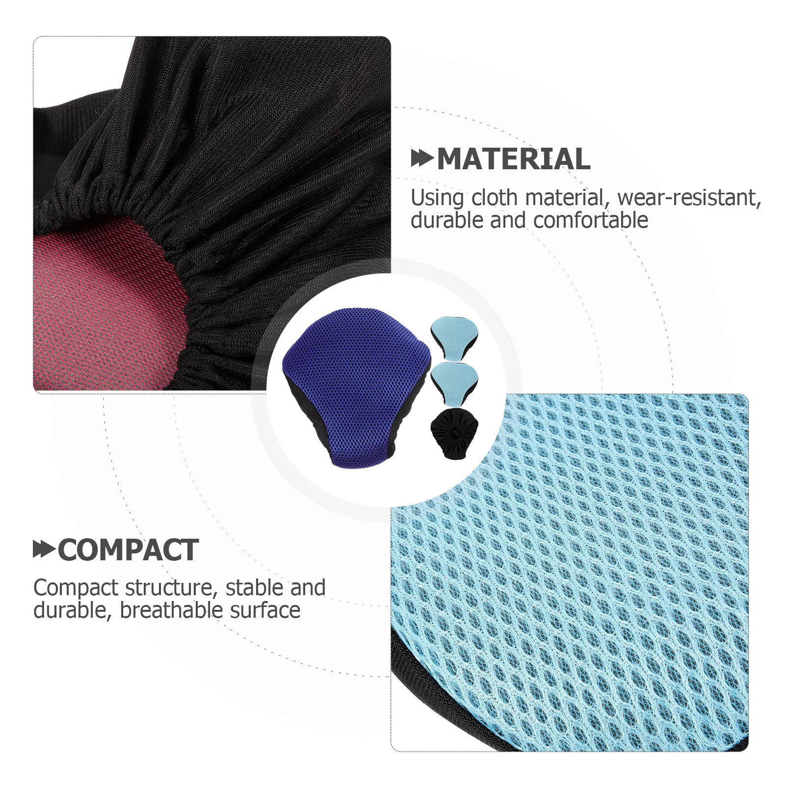 4Pcs Bike Seat Cover Comfortable Saddle Breathable Cushion Anti-Slip Universal Cycling Supply Bike Seat Cover Cycling Supply