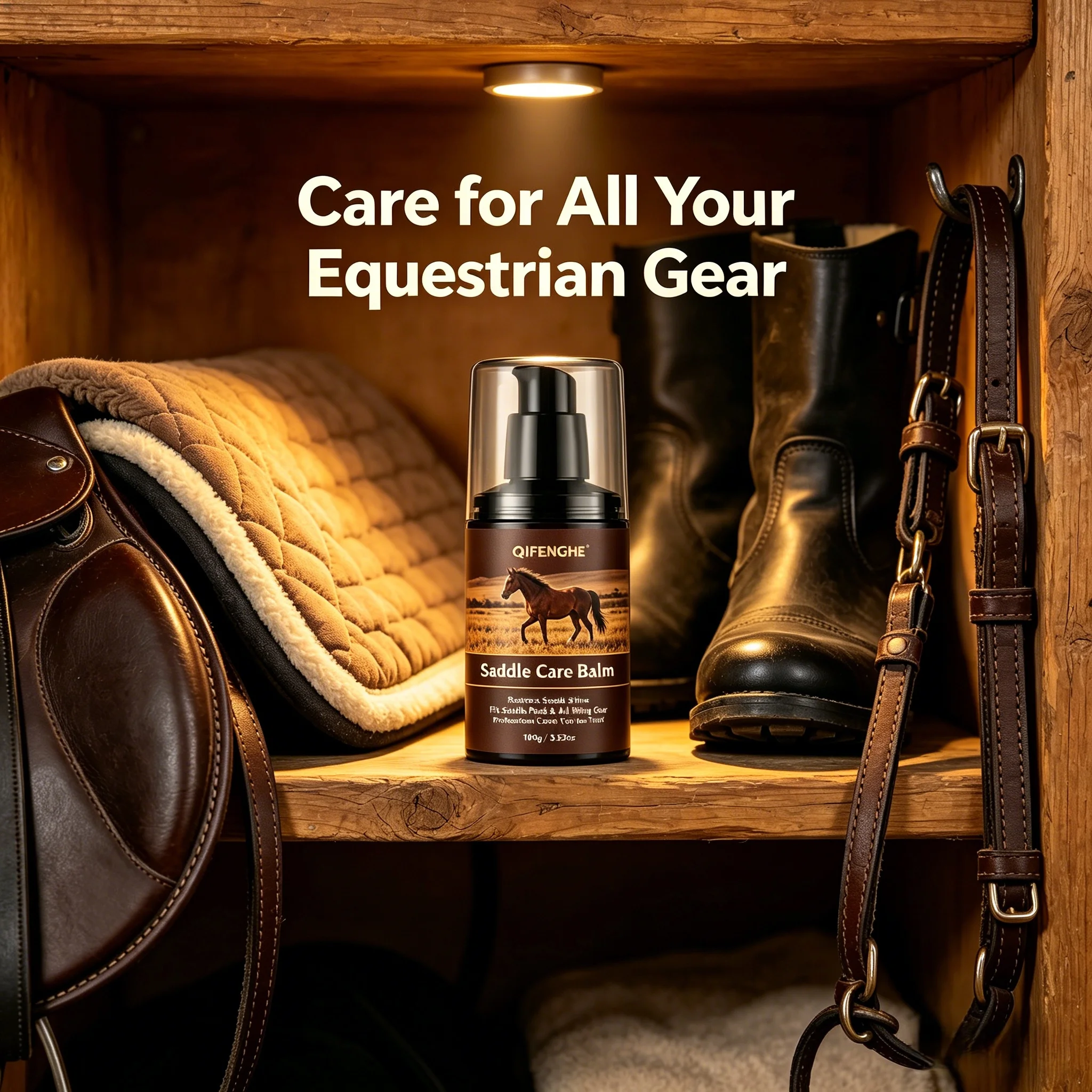 

Saddle Care Balm 100g, Leather Conditioner for Horse Saddles, Tack & Riding Gear Shine Restoration
