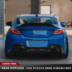 For Toyota GR86 Subaru BRZ 2022 2023 Car Rear Bumper Extension Car Styling Body Kits Carbon Fiber Car Rear Lip Spoiler Diffuser