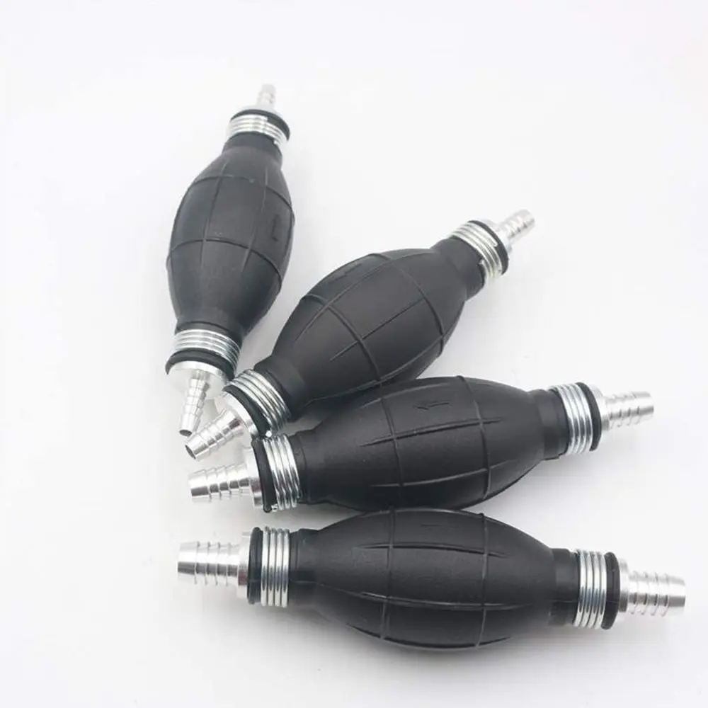 6/8/10/12mm Manual Fuel Pump Pipeline Rubber Aluminum Manual Fuel Primer Bulb Diesel Gasoline Delivery Pump Automobile Ship Tool