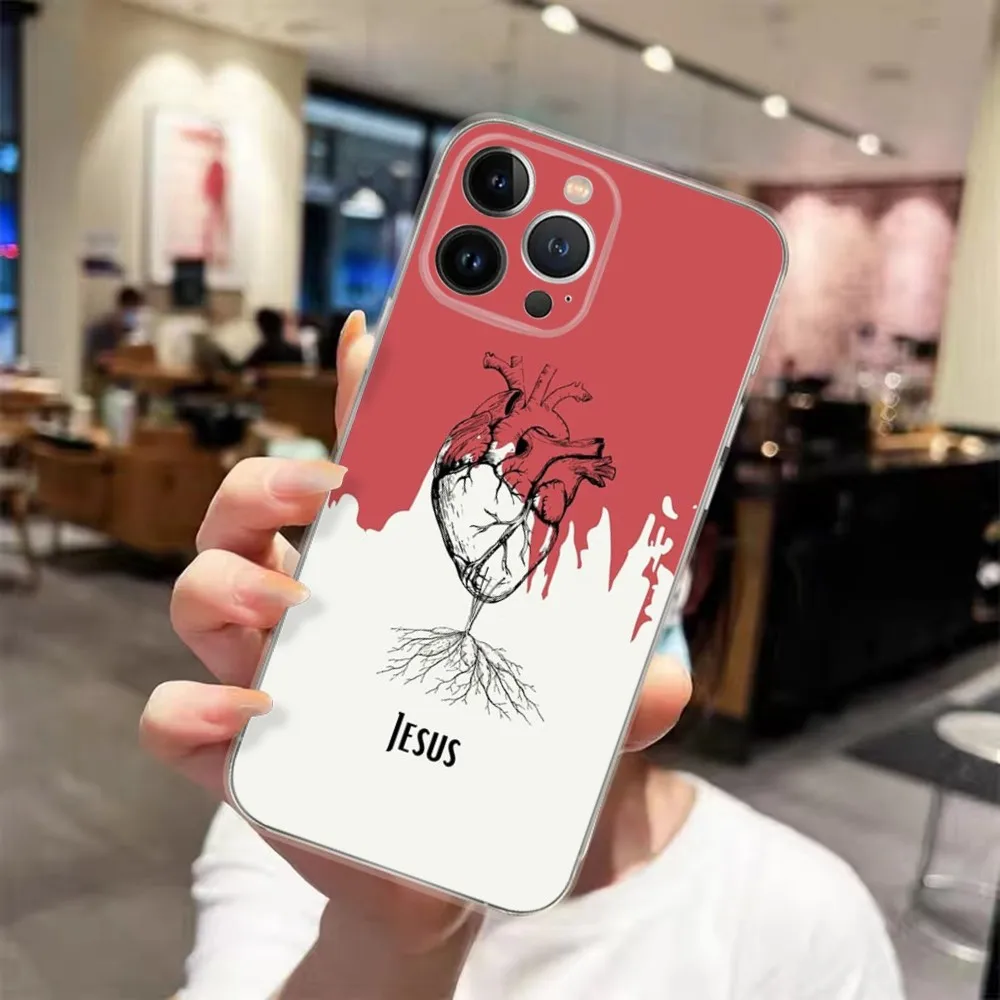 Creative Cardiovascular Model Heart Phone Case For iPhone 15 14 13 12 11 Pro Xs Max Mini XR X 7 8 Plus Back Cover Clear Case