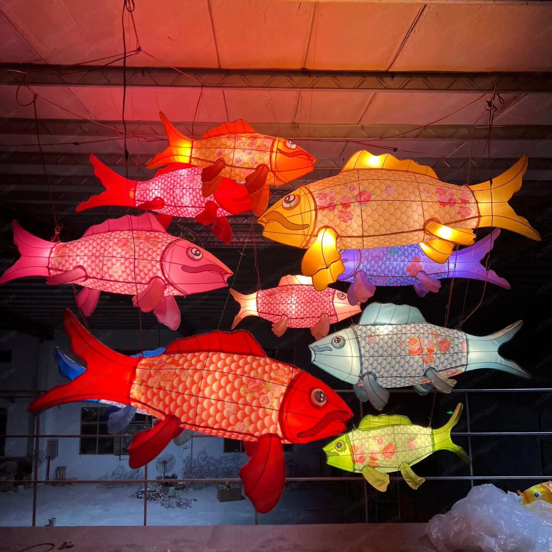 Popular Koi Fish Festive Lantern - Chinese Style Outdoor Large Lighting for Ancient Town Mall Wholesa