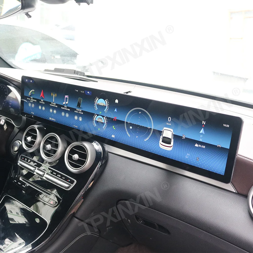 Car Accessories Radio For Mercedes-Benz C-Class W205 2015-2022 Android Auto GPS Navigation Multimedia Stereo Receiver Head Unit