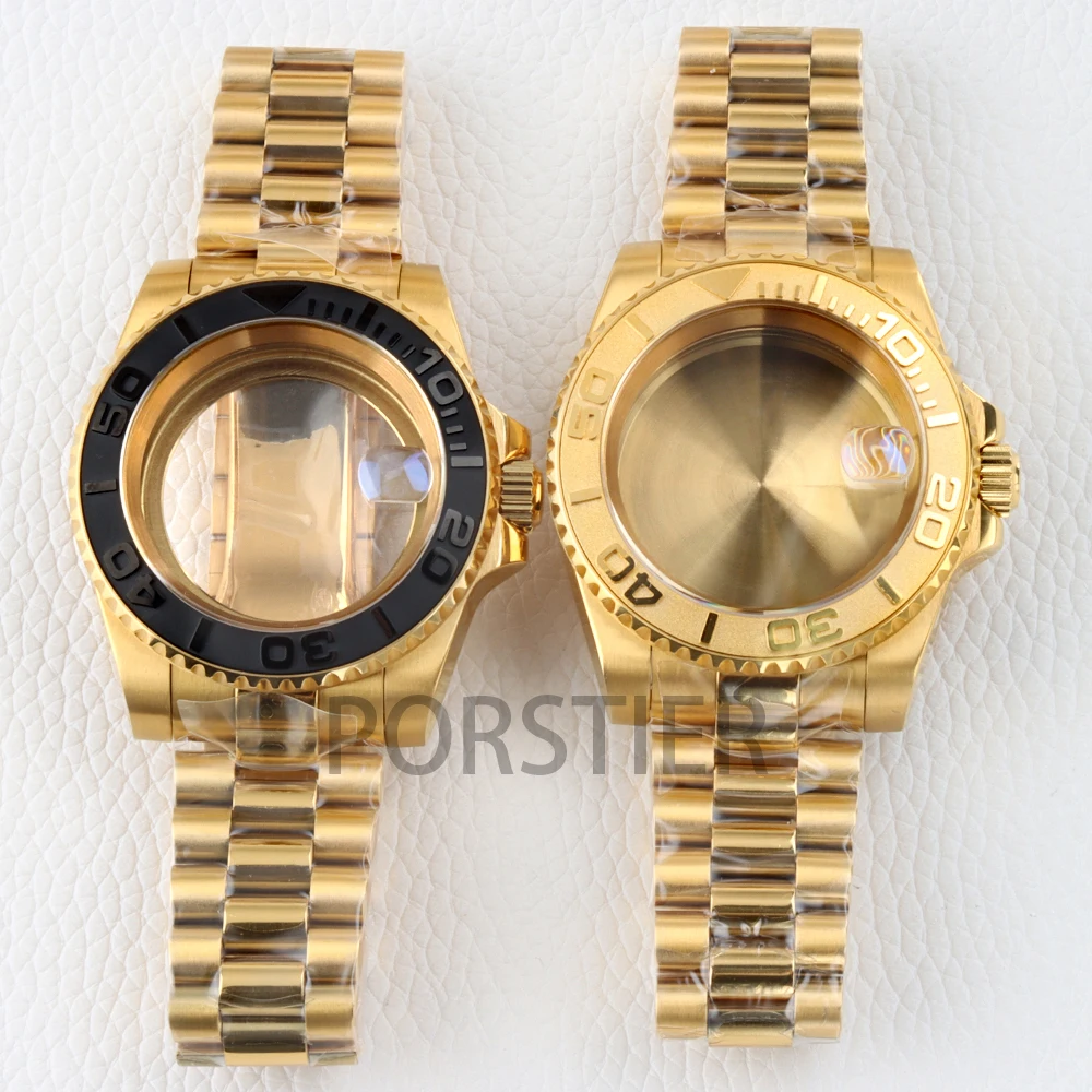 

Gold Pvd 40mm NH35 Case Sapphire Glass Stainless Steel Presidential Strap for Yacht-Master/SUB/GMT NH34 NH35 NH36 NH38 Movement