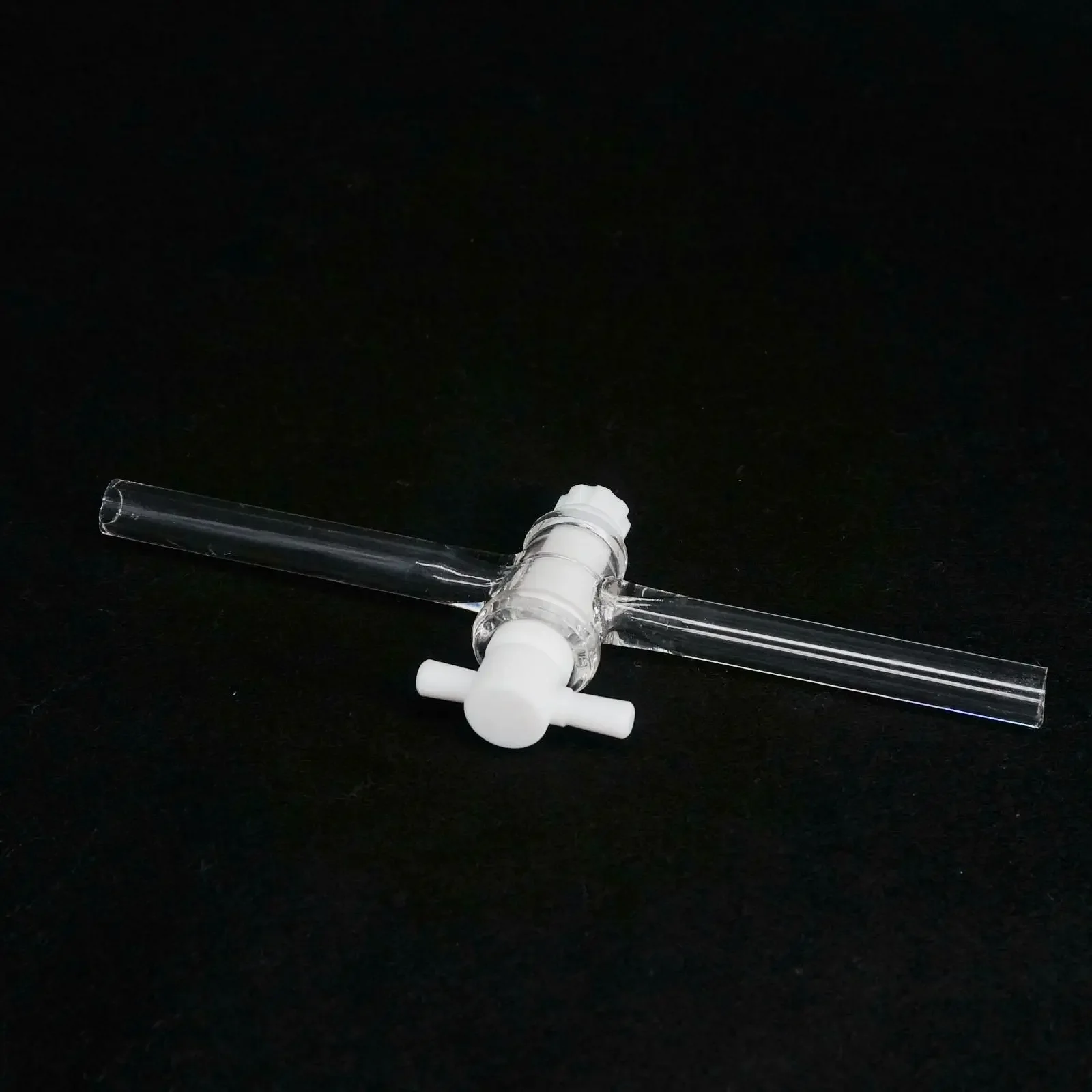 2mm/3mm/5mm Bore High Vacuum PTFE Stopcock Straight Glass Hollow Plug Lab