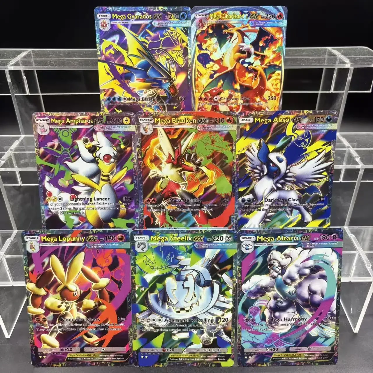 DIY TCG POCKET Sammelkarten DIY MEGA Charizard Gyarados Absol Selbstgemachte Einzelkarte Klassisches Spiel Anime-Karte Geschenk Spielzeug