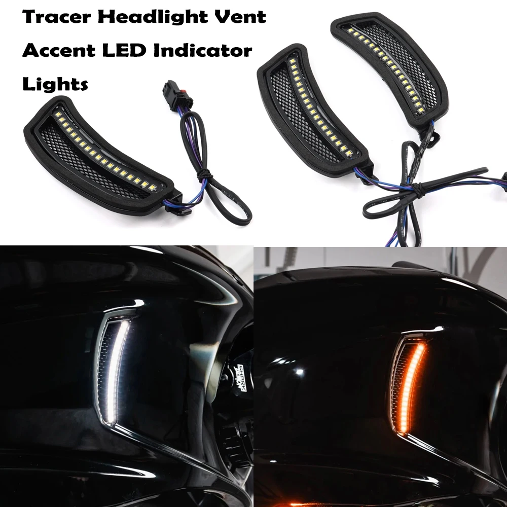 NEW Motorcycle LED FAIRING VENT LIGHTS Cover Fit For Harley Softail Low Rider ST FXLRST Low Rider El Diablo FXRST 2022-2024