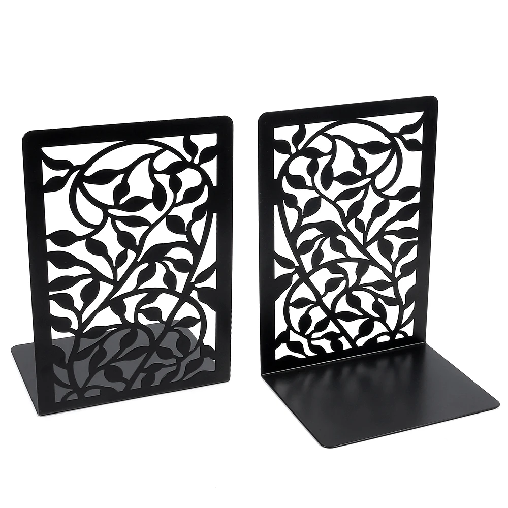 2Pcs Coil Around Treelike Desktop Bookends Gift for Book Lovers Office Desktop Home Bookends Iron Book Ends Office Supplies