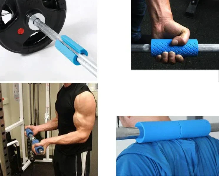 Anti-Slip Dumbbell Grips Barbell Bar Handles Silicone Protect Pad for Pull Up Weightlifting Support Gym Body Building Equipment