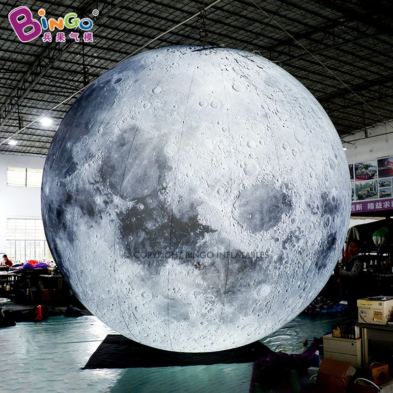 

Custom Size Inflatable Moon Ball with Light 1-6 Meters Diameter Airblown Planet Solar System Balloon Toy for Decoration