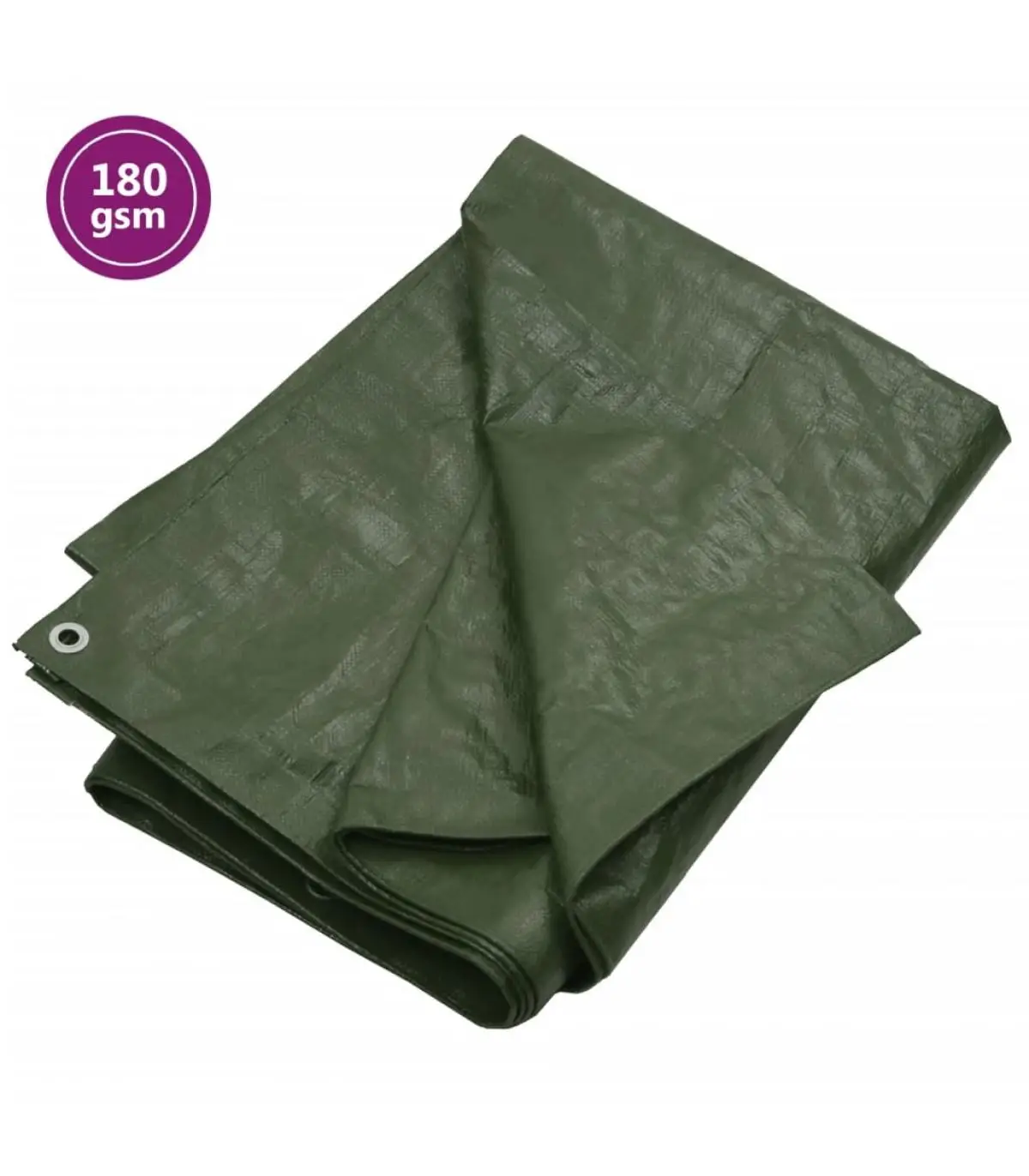 Waterproof tarpaulin HDPE green 180g/m² 8x12 m