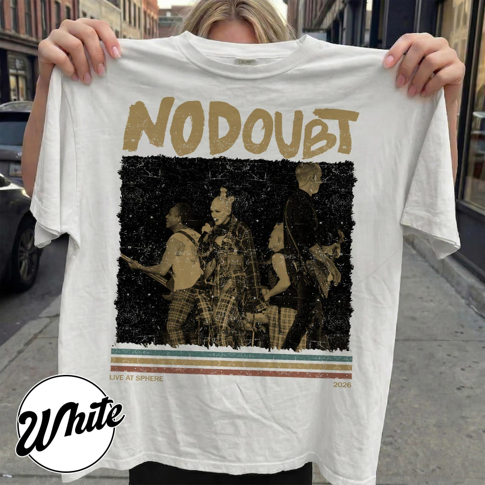 No Doubt 2026 Sphere Live Rock Music Tour Retro T-shirt Pure Cotton Couple All-Season Streetwear Shirt  women clothes