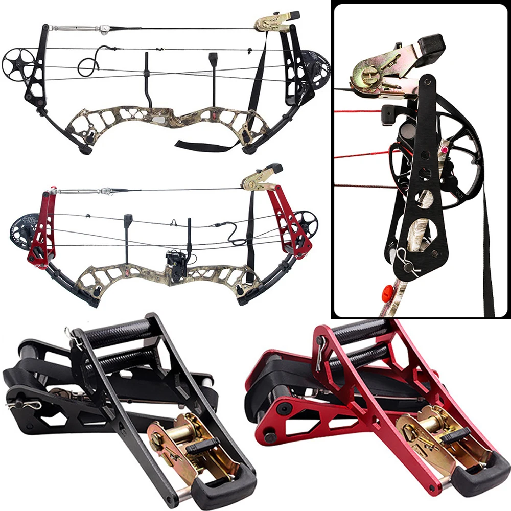 Compound Bow Press Ratchet Portable Compound Bow Open Repair String Changer Adjust Archery Tool