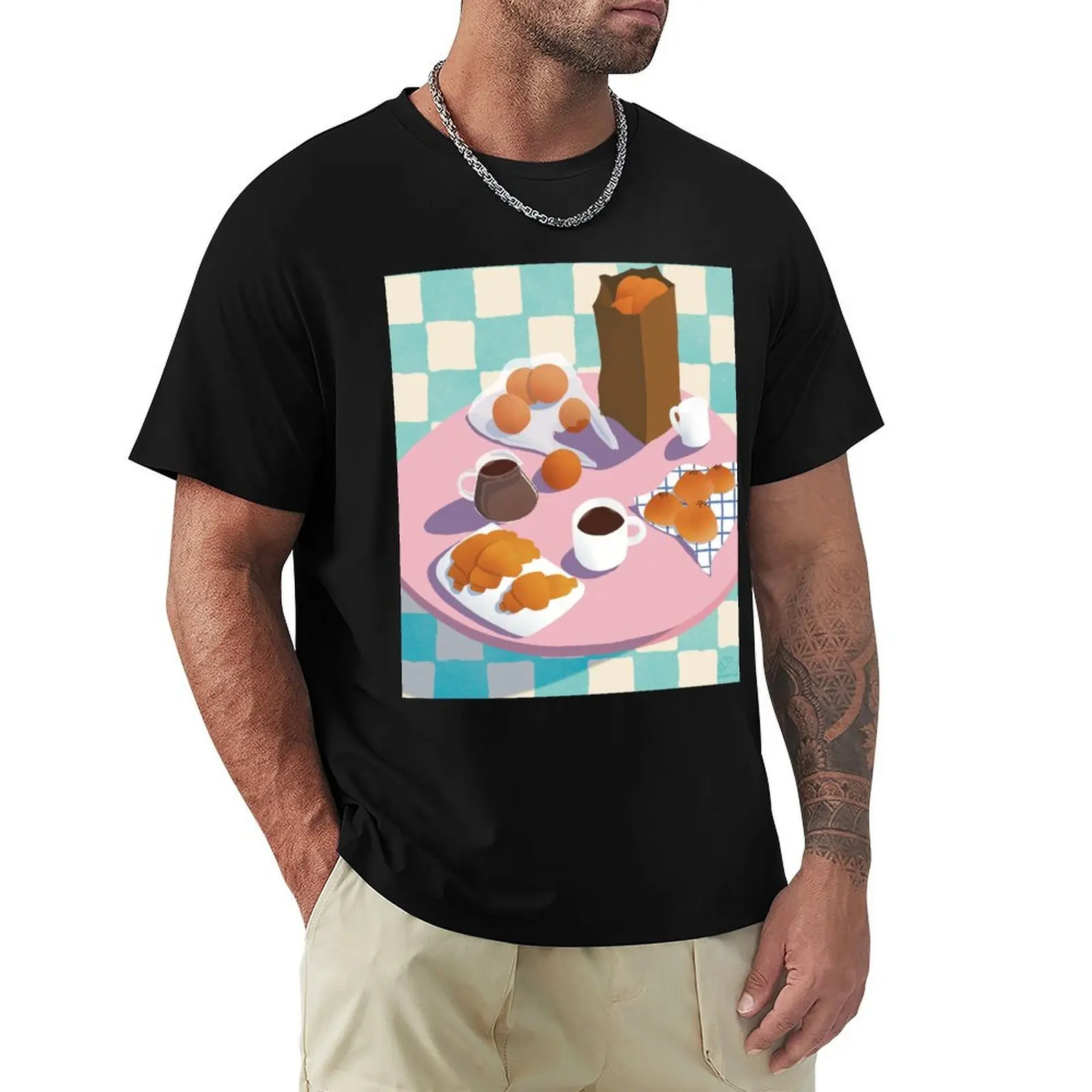 Pastries and Coffee T-Shirt Quick Dry Outdoor Sports T-Shirt